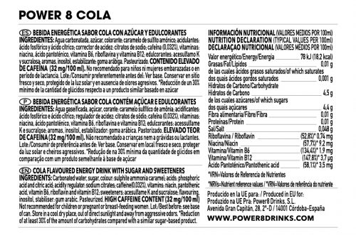 Power 8 - Tablas ingredientes web_Cola