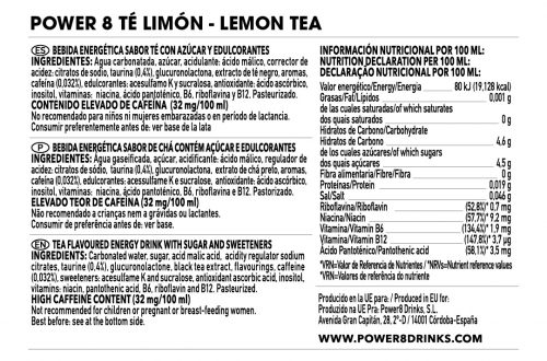 Power 8 - Tablas ingredientes web_Te-limon